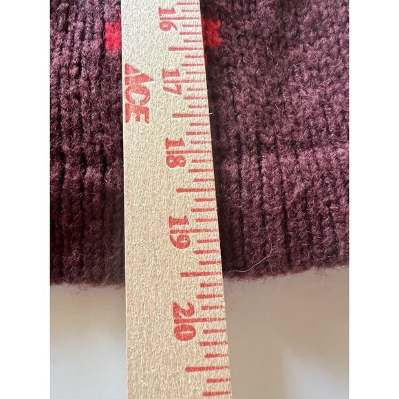 THE GREAT maroon red hearts lodge cardigan wool blend shawl collar sz 1(S) Cali - Picture 7 of 8